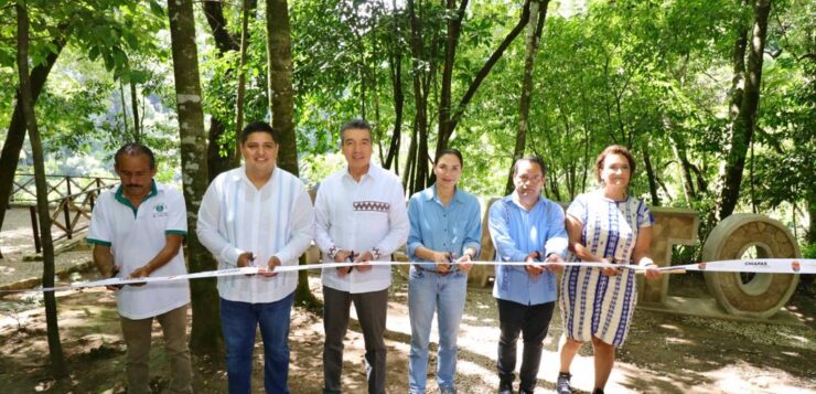 Rutilio Escandón inaugura Cascada Huextoc Natzin “El Salto”