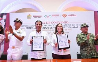 Firman acuerdo de seguridad Veracruz y Chiapas