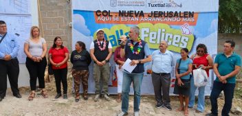 Pone en marcha más calles Angel Torres en colonias de Tuxtla; ahora en la Nueva Jerusalén